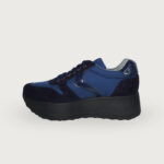 Zapatillas azul marino con plataforma Painos Blackynavy de balaitus, serraje y charol